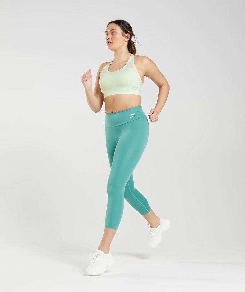 Women's Gymshark Open Back Sports Bra Mint | CA 7DA061